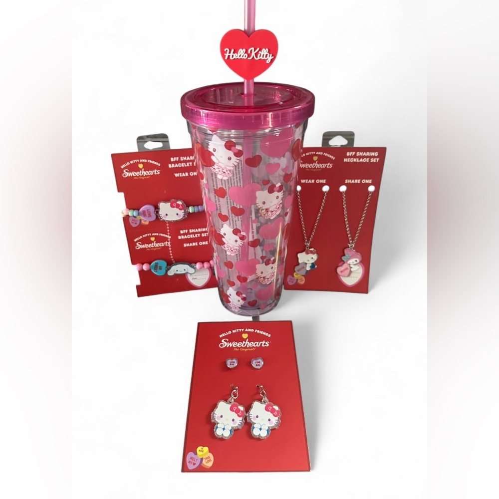 Sanrio Hello Kitty Jewelry Set - Pink and Red